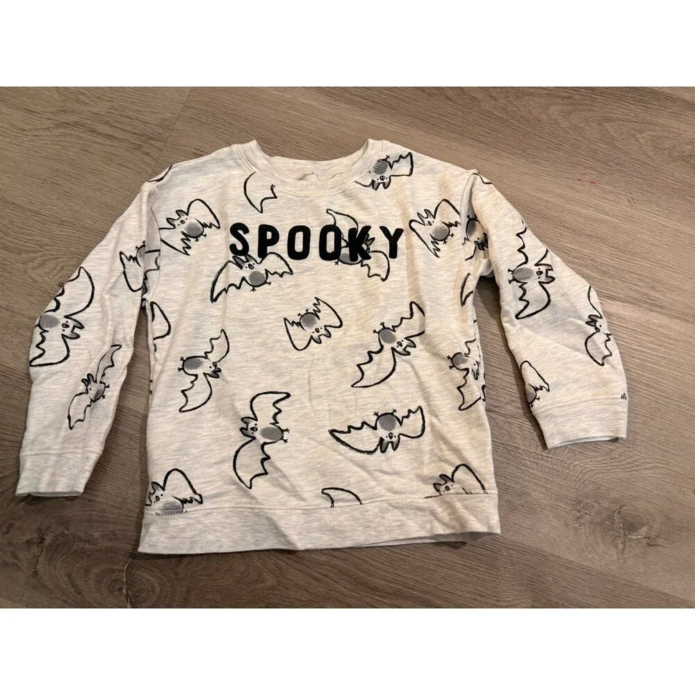 Carters Spooky Sweater Sweatshirt with‎ bats 4T